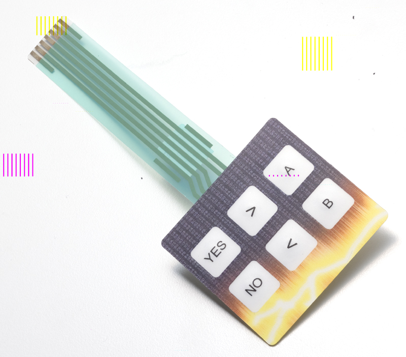 Snap Action Tactile Dome Switch with Embedded Bi-Colo Membrane Keypad