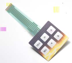 Snap action tactile dome switch with embedded bi-color membrane keypad